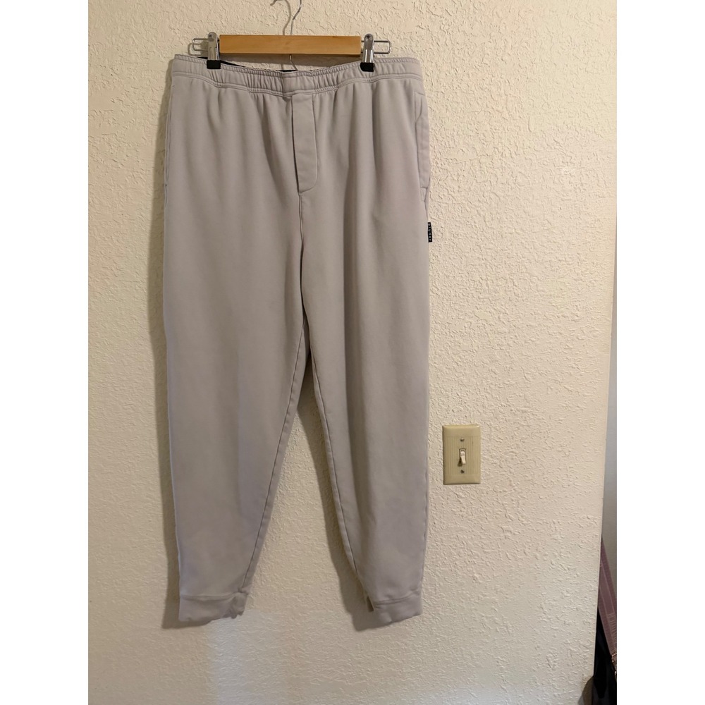 Glyder‎ Mens Light Grey Limitless Movement Cotton Modal Tapered Jogger Pants L